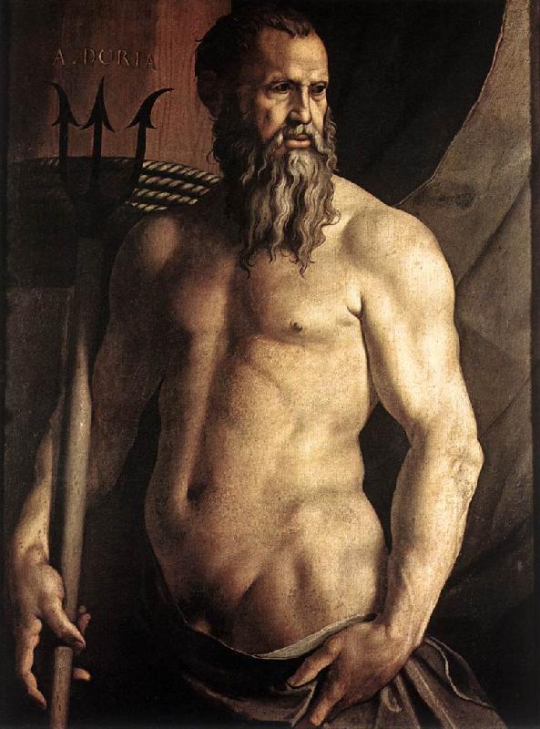 BRONZINO, Agnolo Portrait of Andrea Doria as Neptune df